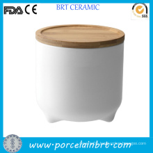 White Ceramic Cute Design Storage Jar for Cookie